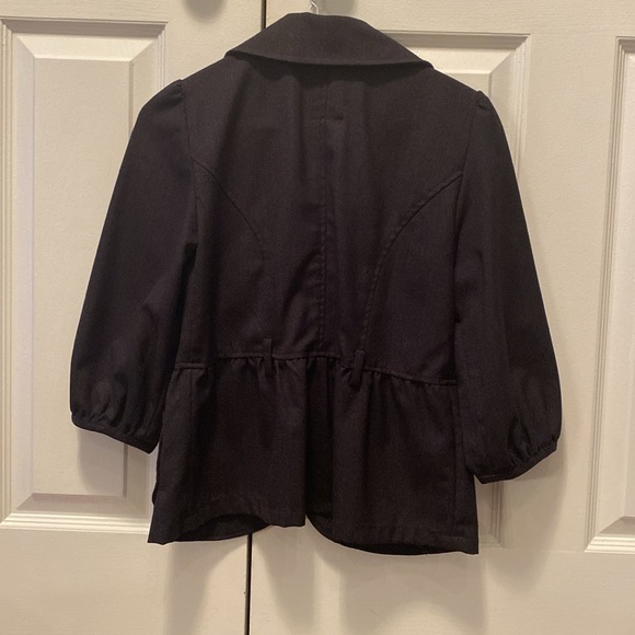 Dark denim button down 3/4 sleeve top - Picture 2 of 2